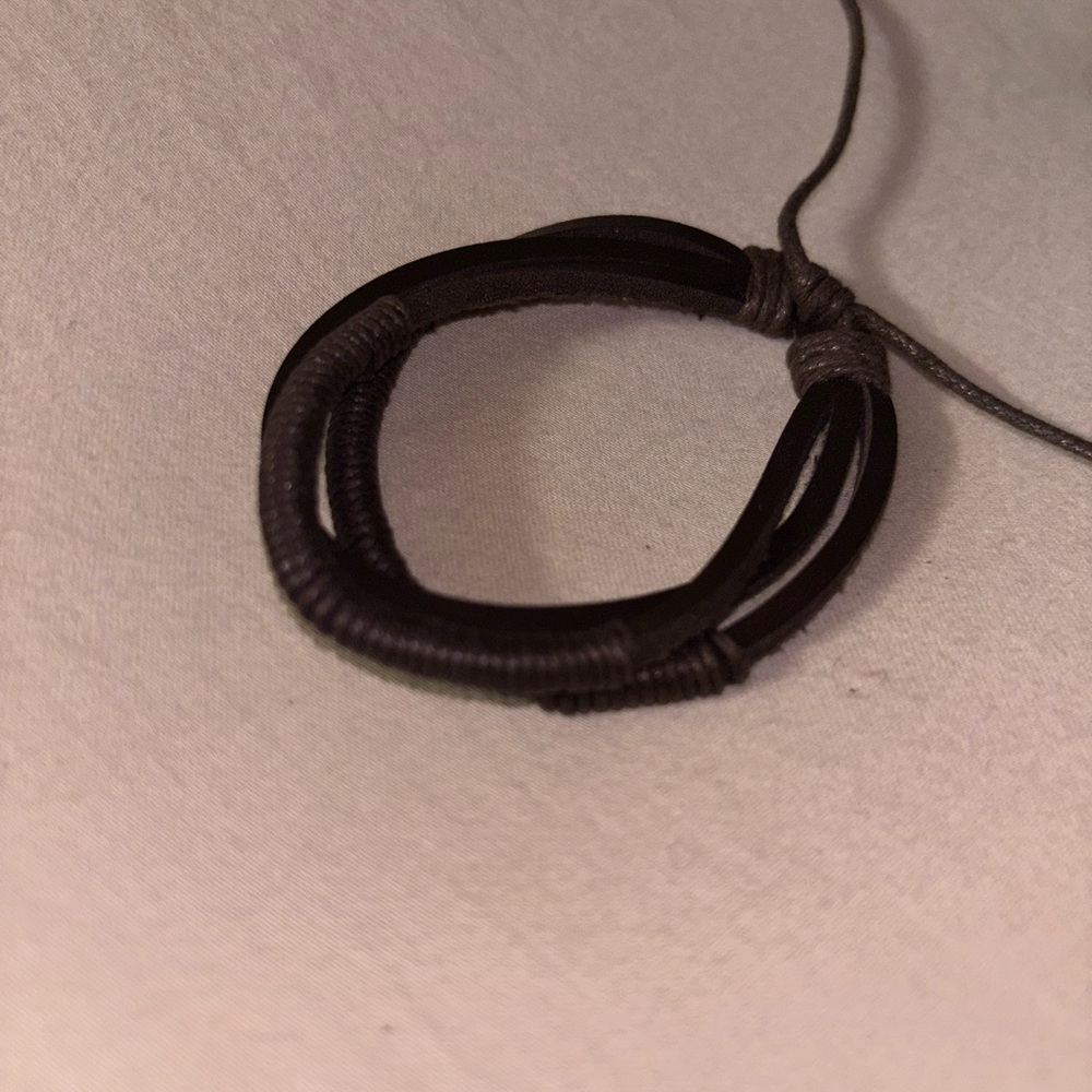 Black and Gray Woven Bracelet